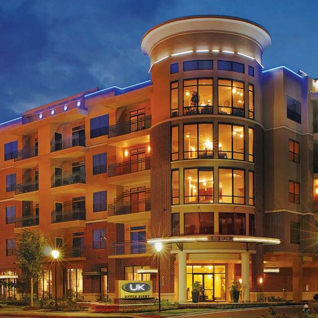 Instrata Upper Kirby - Modern building at night