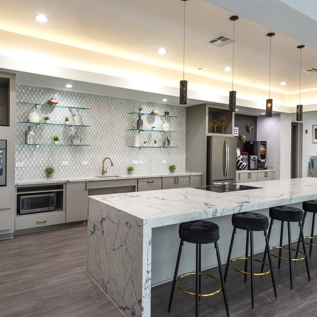 Instrata Upper Kirby - Modern kitchen and open living area